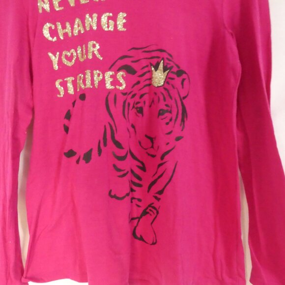 JUSTICE | 18/20 | Never Change Your Stripes Long Sleeve Graphic Tee - T-Shirt - Picture 8 of 15